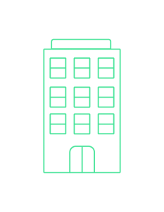 Icône d'immeubles résidentiels ou commerciaux.