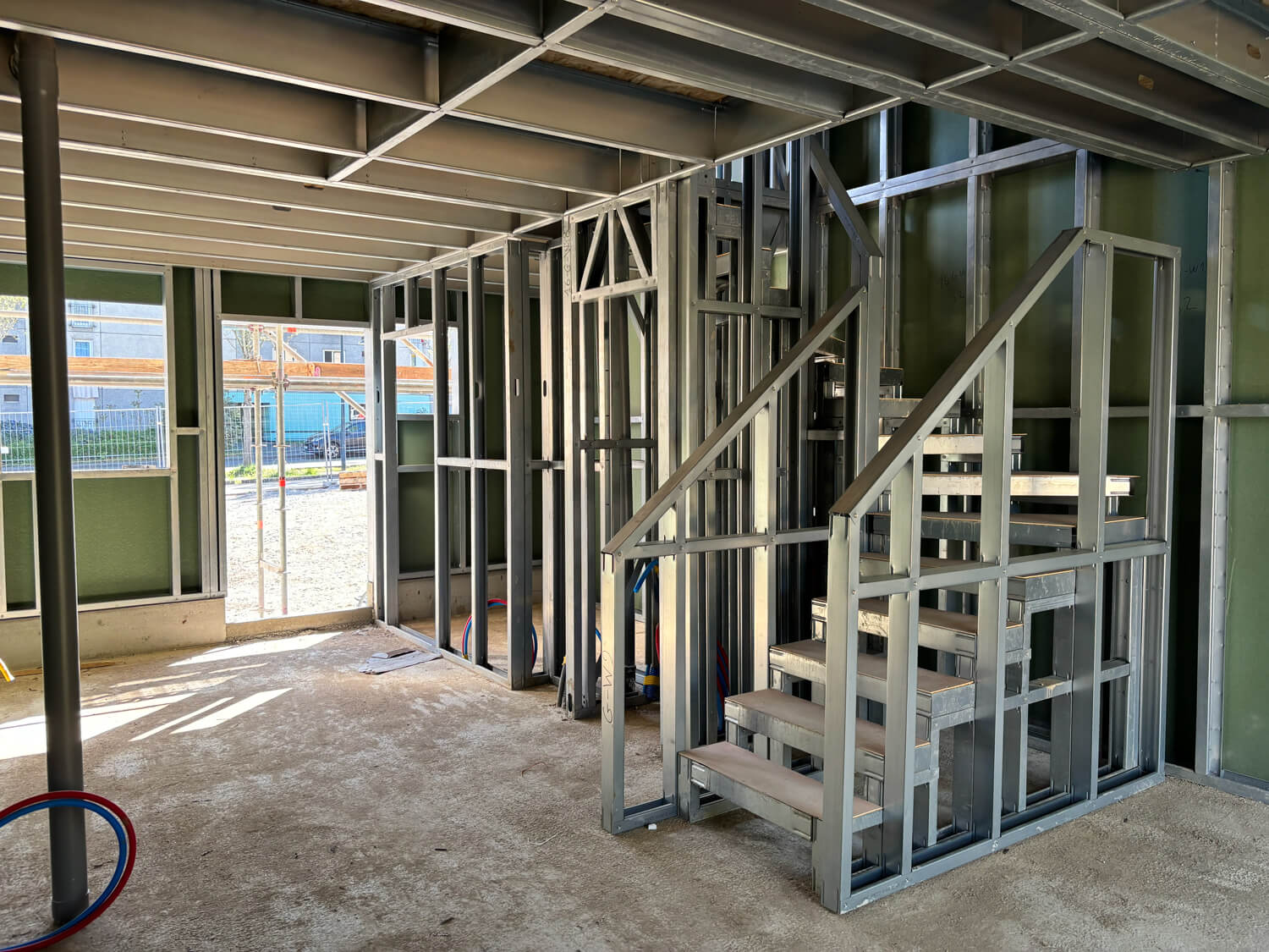 Construction de maisons individuelles groupées en ossature métallique légère à Allonnes par SWEELCO