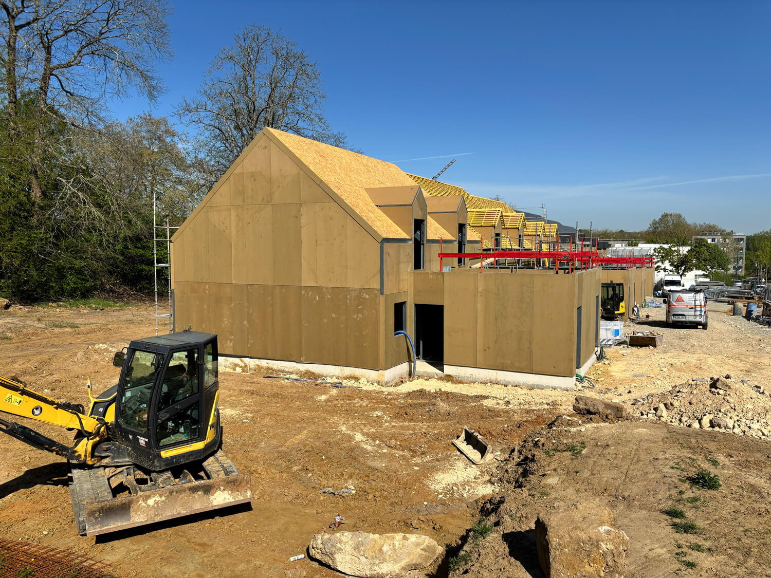 Construction de maisons individuelles groupées en ossature métallique légère à Allonnes par SWEELCO